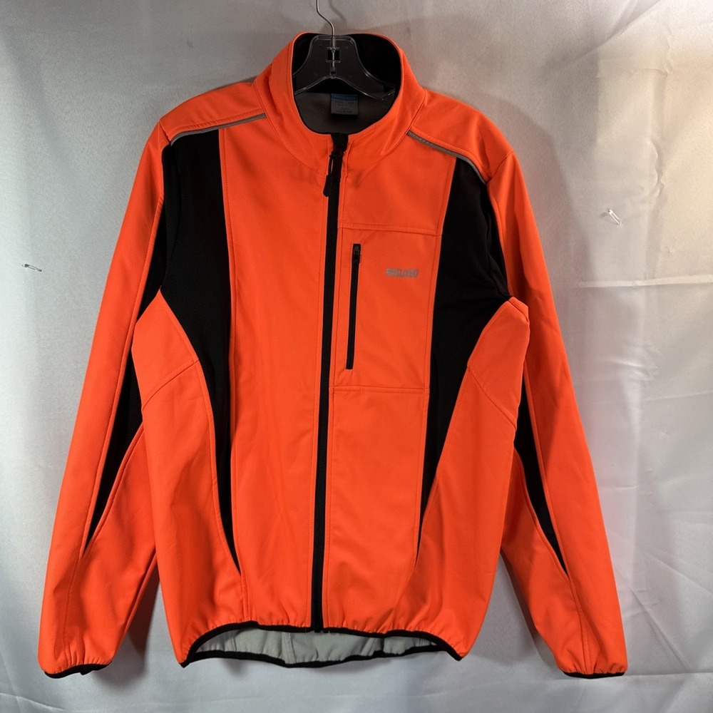 Arsuxeo Jacket Men's M Thermal Softshell Cycling Windproof Waterproof Orange